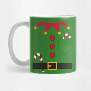 Cute Novelty Christmas Elf - Funny Green Mug